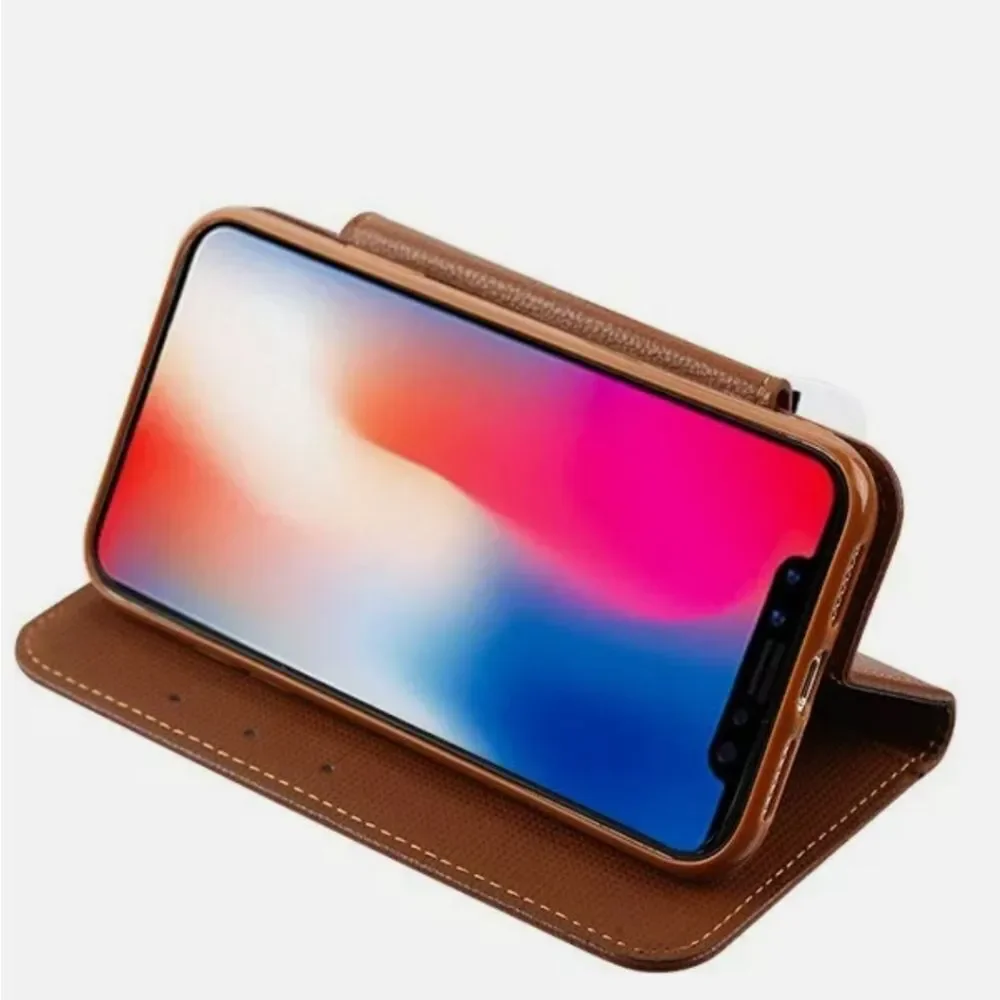 APPLE iPhone XR - Brown Wallet Case